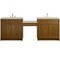 James Martin Vanities Bellshire 96" Dual Vanity Set with 24" Make-Up Counter, Honey Oak w/3 cm Siberian Silestone Top 660-VMC96-HNO-3SFR - alternate 1