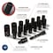 Performance Tool 16 pc. 1/2 in. Dr. Metric Impact Socket Set, Deep Wall, Chrome Vanadium, Case M798 - alternate 4