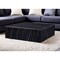 Homeroots 35" Black Genuine Marble And Brass Square Coffee Table 372181 - alternate 6