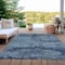 Homeroots 8' X 10' Blue And Navy Blue Abstract Washable Indoor Outdoor Area Rug 610429 - alternate 8
