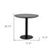 Homeroots 32" Black Rounded Steel Bar Table 524951 - alternate 3