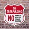 Signmission No Trespassing Shield Sign No Animals Ve, 6 Inch X 6 Inch, Plastic Sign SHI-P-6-413 - alternate 4