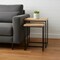 Homeroots Set of Two 25" Black And Brown Solid Wood Nested Tables, 2PK 489329 - alternate 4