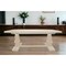 Homeroots 81" Antiqued White Solid Wood Trestle Base Dining Table 488689 - alternate 3