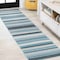 Jonathan Y Duxbury Gradient Ticking Striped Blue/Navy 2 ft. x 8 ft. Runner Rug LUX102A-28 - alternate 1