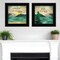 Homeroots Set Of Two Lake or Sunshine 2 Black Framed Print Wall Art, 2PK 406026 - alternate 3