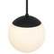 Homeroots 10" Black And White Frosted LED Dimmable Outdoor Globe Hanging Light 683462 - alternate 6