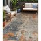 Homeroots 5' X 8' Khaki Gray And Copper Abstract Washable Indoor Outdoor Area Rug 606111 - alternate 1