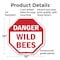 Signmission Danger Wild Bees, 10 Inch X 10 Inch, Plastic Sign OC-P-10-22 - alternate 5