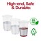 Smarty Had A Party 12 oz. Clear with Metallic Silver Thick Bottom Round Disposable Plastic Tumblers (240 Cups), 240PK 513S-CASE - alternate 7