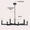 Jonathan Y Darcy 35" 6-Light Grand Modern Industrial Adjustable Geometric Architectural Square-Arm Candle-Style JYL9561B - alternate 8