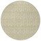Homeroots 8' Round Light Green Round Damask Washable Non Skid Indoor Outdoor Area Rug 563858 - alternate 7