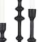 Homeroots Set of Three Black Geometric Metal Tabletop Taper Candlesticks, 3PK 608538 - alternate 3