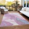 Homeroots 5' X 8' Mauve And Pink Abstract Washable Indoor Outdoor Area Rug 611382 - alternate 5