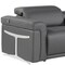Homeroots Gray Italian Leather Modular L Shaped Six Piece Corner Sectional With Console 534865 - alternate 7