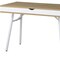Homeroots 45" Oak and White Wood and Stainless Steel Computer Desk 723726 - alternate 5