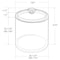 Azar Displays Small Round Candy Bin with Acrylic Lid - 1.34 Gallon Airtight Food Storage 400423 - alternate 8