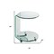 Homeroots 24" Clear Glass Round End Table With Shelf 554638 - alternate 2