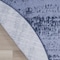 Homeroots 4' Denim Blue And Navy Blue Round Abstract Indoor Outdoor Area Rug 545951 - alternate 5