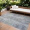 Homeroots 8' X 10' Taupe Blue And Green Abstract Washable Indoor Outdoor Area Rug 604273 - alternate 1