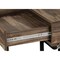 Homeroots 47" Brown and Black Wood and Metal H-Shape Computer Desk With Two Drawers 489999 - alternate 7