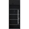 Vdomdoors Steel Door Deux 6083 Black Enamel Transom Window Sidelite Stainless Inserts Entry Door Painted W36x DEUX6083EXD-BLK-W36 x H80+16-LH-I - alternate 1