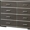 Homeroots 57" Gray Solid and Manufactured Wood Eight Drawer Double Dresser 490481 - alternate 4
