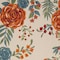 Homeroots 6' X 9' Ivory Blue And Orange Floral Indoor Outdoor Area Rug 545018 - alternate 9