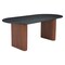 Homeroots 79" Black and Walnut Wood Double Pedestal Base Oval Dining Table 572216 - alternate 4