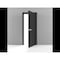 Sartodoors Solid French Door 18 x 80in, Quadro 4111 Matte Black, Single Regular Panel Frame Trims Handle QUADRO4111ID-BLK-18 - alternate 7