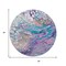 Homeroots 8' Periwinkle Purple And Ivory Round Abstract Washable Indoor Outdoor Area Rug 643555 - alternate 4
