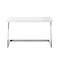 Homeroots 47" White and Silver Wood and Stainless Steel Sled Writing Desk 543754 - alternate 5