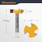 Powertec Slab Flattening Router Bit with 1/4 in. Shank, 1 in. Cutting Diameter, 1/4 in. Cutting Depth, 2PK 73057-P2N - alternate 5