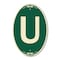Signmission Letter U, 12 Inch X 18 Inch Architectural Oval, Heavy Gauge Aluminum A-OV-G-1218-22924 - alternate 1