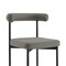Homeroots Set of Two Gray And Black Upholstered Faux Leather Open Back Dining Side Chairs 569409 - alternate 5