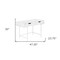 Homeroots 47" White Wood and Metal H-Shape Computer Desk With Two Drawers 489876 - alternate 7