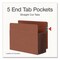 Pendaflex End Tab File Pocket, 7" Expansion, Letter Size, Brown, 5PK 63770P - alternate 3