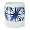 Homeroots Set of Two White And Blue Ceramic 5 Ounce Abstract Round Pot Planters, 2PK 518000 - alternate 1