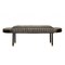 Homeroots 56in Dark Gray and Black Upholstered Genuine Leather Bench 489314 - alternate 1