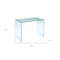 Homeroots 43" Clear Glass Computer Desk 554196 - alternate 5
