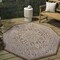 Jonathan Y Sinjuri Medallion Textured Weave Red/Taupe 5 ft Octagon Indoor/Outdoor Area Rug SMB101A-5TGN - alternate 1