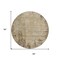 Homeroots 8' Brown And Beige Round Abstract Washable Indoor Outdoor Area Rug 612312 - alternate 6