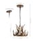 Jonathan Y Nelle 11.5" Adjustable Resin Antler 3-Light LED Chandelier, Brown JYL6313A - alternate 6