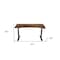 Homeroots Adjustable Brown and Black Wood and Stainless Steel Rolling Standing Desk 528673 - alternate 4