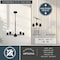 Vaxcel Park Ridge 5-Light Matte Black Chandelier, Clear Glass Shade, Pendant Fixture H0313 - alternate 3