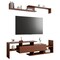 Leisuremod Surrey TV Stand with MDF Shelves and Bookcase, Walnut STS60NW - alternate 6