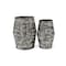 Homeroots Set of Two Gray Galvanized Metal Cylinder Floor Vases, 2PK 635604 - alternate 1