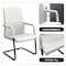 Leisuremod Evander Office Chair in Upholstered Leather and Iron Frame, White EGO23WL - alternate 5