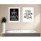Homeroots Set Of Two Clean or Shower Together White Framed Print Bathroom Wall Art, 2PK 407995 - alternate 4