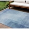 Homeroots 9' X 12' Blue Geometric Washable Indoor Outdoor Area Rug 608092 - alternate 1